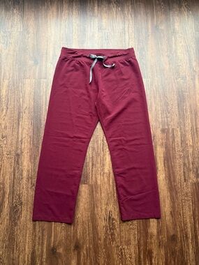FIGS Women’s Burgundy Red Livingston Scrub Pants Hospital Nurse Medical- Size LP
